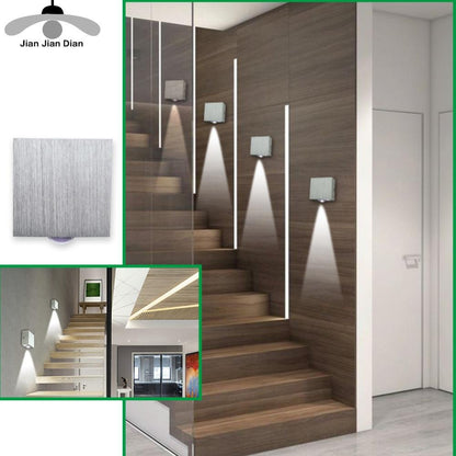Led Wall Lamp Modern Sconce Stair Lighting Fixture Living Room Bedroom Bed Bedside Indoor Light Home Hallway Loft Irregular