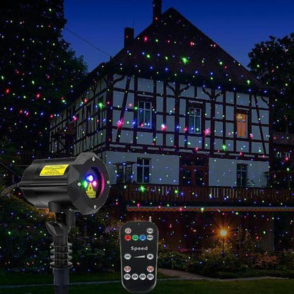 1pcs x-33p-b rgb led laser projector moving pattern lamps stage light outdoor snowflakes stage light christmas party garden