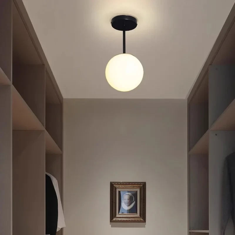 Nordic Multi Head Glass Ceiling Light For Cloakroom Balcony Corridor Aisle Light Entryway Light