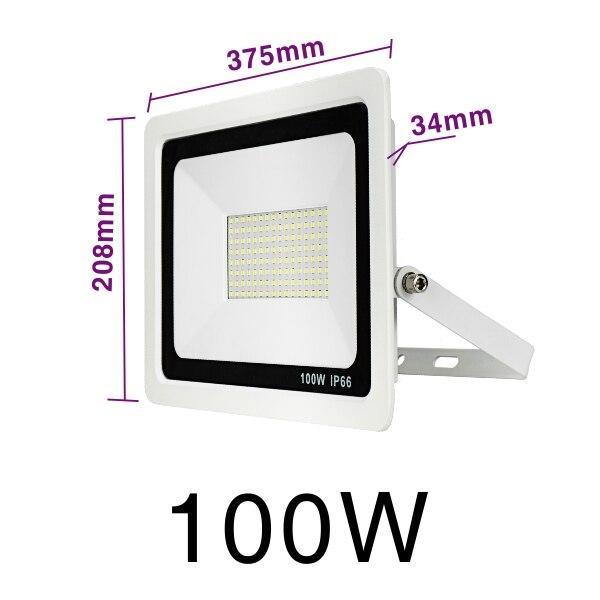 LED Floodlight 10W 20W 30W 50W 100W Warm White Cold White Outdoor Waterproof IP66 Focus Spotlight Courtyard Door Lighting