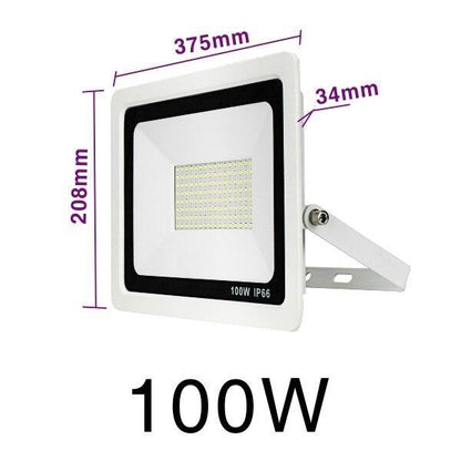 LED Floodlight 10W 20W 30W 50W 100W Warm White Cold White Outdoor Waterproof IP66 Focus Spotlight Courtyard Door Lighting