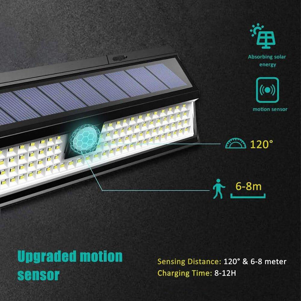 Goodland 118 LED Solar Light Outdoor Solar Lamp Powered Sunlight PIR Motion Sensor Waterproof Street Lamp for Garden Decoration