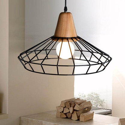 Nordic Vintage Wood Pulley Pendant Light Industrial Lighting Fixtures Retro Hanglamp For Bar Living Room Restuarant