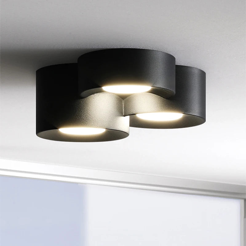 Nordic LED Ceiling Lamp Cylinder Spotlight Chandelier for Bedroom Hallway Decoration Indoor Lighting