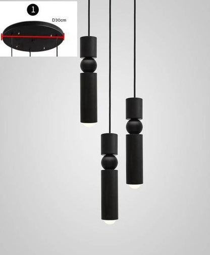 Nordic Pendant Lamp Modern Kitchen Lamp Dining Room Bar Counter Shop Pipe Pendant Down Tube LED Lights office Loft Living Room
