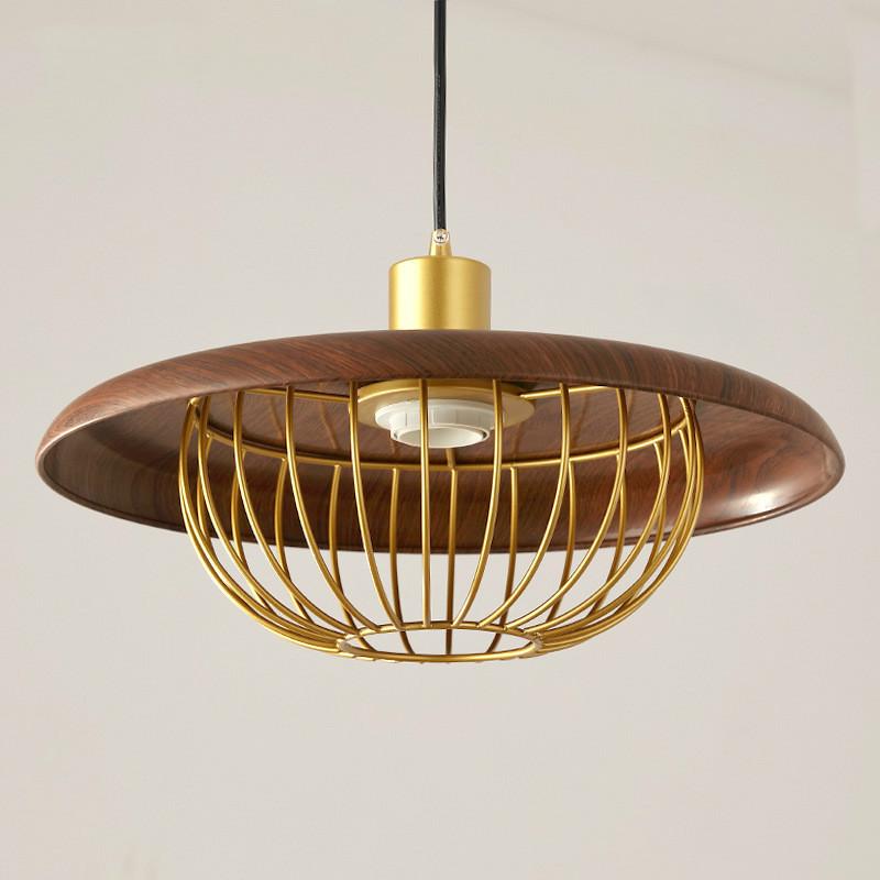 Simple Nordic Single Head Chandelier Personalized Bar Restaurant Bedroom Lamp Coffee Shop Hat Shadow Chandelier