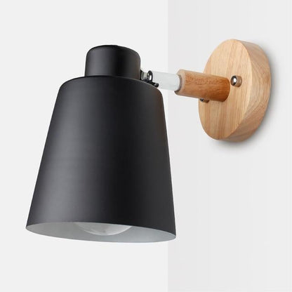 wooden wall lights bedside wall lamp wall sconce modern wall light for bedroom Nordic macaroon 6 color steering head E27