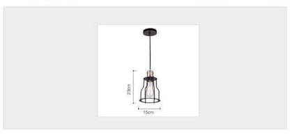 Industrial Vintage Brushed Iron Cage Edison Light Island Light retro Pendant Light