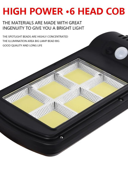300W Remote Control Upgraded COB Solar Light PIR Motion Sensor IP65 Outdoor Solar Wall Street Light Waterproof Lamp