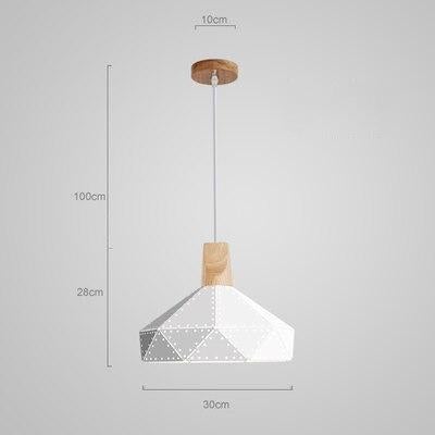 Modern minimalist design pendant lamp Nordic creative colorful led lamp home lighting bar restaurant iron solid wood lamp living