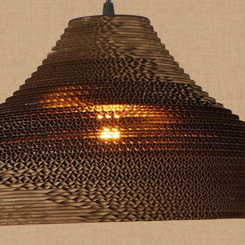 Modern Nordic Pendant Light Hanging E27 LED Origami Paper Shade Pendant Lamp Bar Restaurant Living Room Bedroom Lighting Fixture