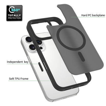 Magnetic Active Touch Camera Button MagSafe Phone Case for iPhone 17 17pro max 16 Pro Translucent Matte Wireless Charge PC Cover