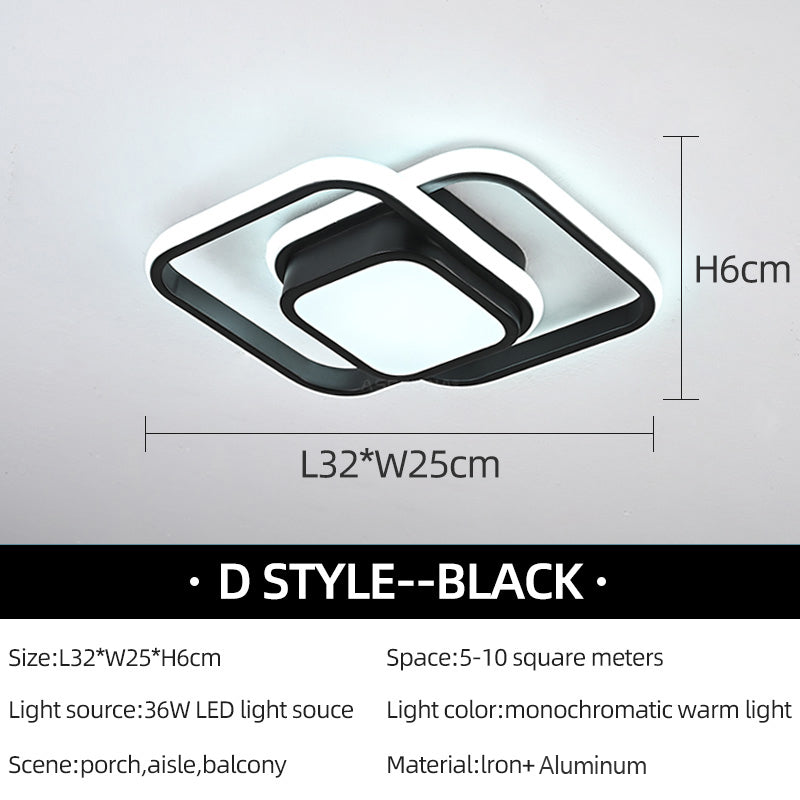Modern LED Aisle Ceiling Light Minimalist ceiling Lamp Black White Lamp For Entryway Closet Cloakroom Led Ceiling Fixture Luster