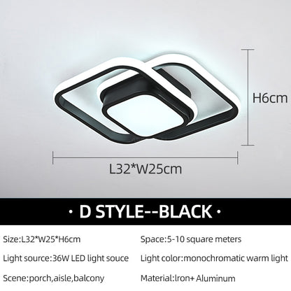 Modern LED Aisle Ceiling Light Minimalist ceiling Lamp Black White Lamp For Entryway Closet Cloakroom Led Ceiling Fixture Luster