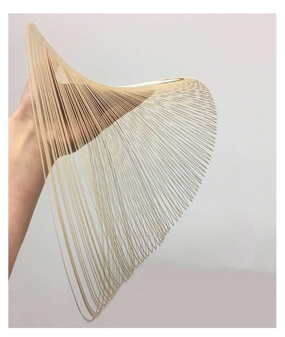 Simple Suspension Hollow Wooden Birch Chandelier