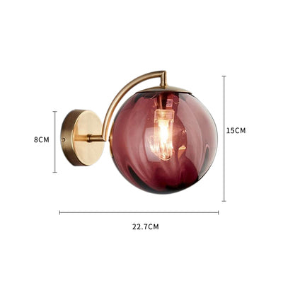 Modern Led Wall Lamp Nordic Glass Ball Wall Lamps For Living Room Bedroom Home Bedside Wall Light Bathroom Fixtures Mirror Light