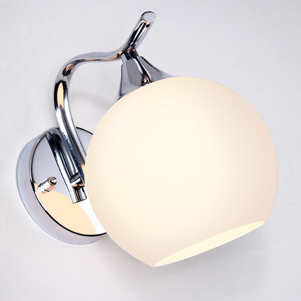 LED Glass Wall Lamps Modern Bedroom Lights White Glass Ball Indoor Wall Light