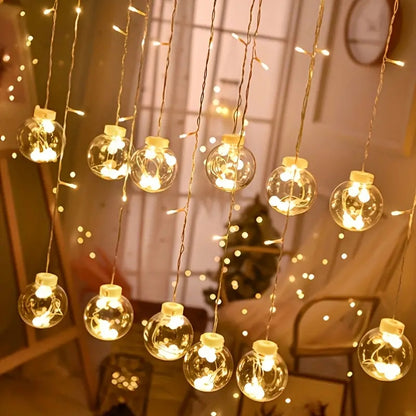 Wishing Ball Curtain String Light Battery Box Garden Lamp Starry Sky LED Camping Lights New Year Christmas Room Decoration