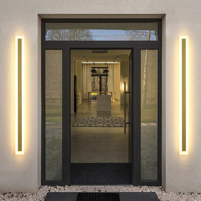 Outdoor Lighting Tall LED Wall Lamp IP65 Waterproof Aluminum Dimmable Gold Garden Porch Sconce Light 110V -220V Street Luminaire
