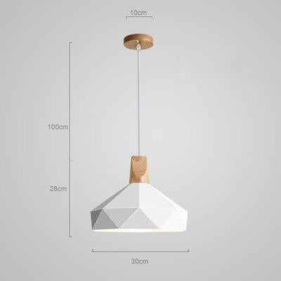 Modern minimalist design pendant lamp Nordic creative colorful led lamp home lighting bar restaurant iron solid wood lamp living