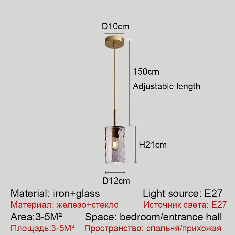 Glass Pendant Lights For Bedroom Dining Room Bar Home Ceiling Chandelier Stair Lamp Interior Hanging Lamps
