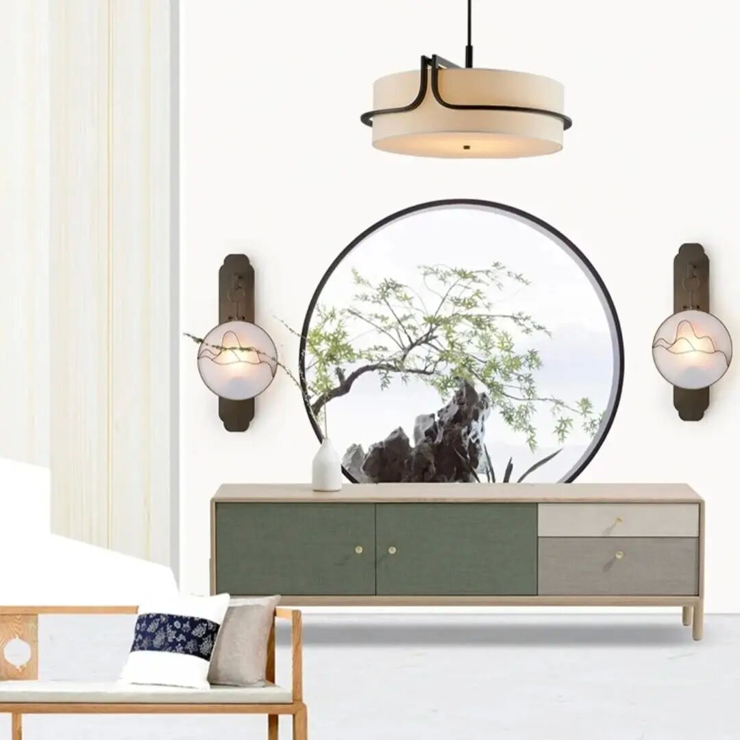 Modern Fabric Art Ceiling Chandelier Black Dining Room Bedroom Hallway Pendant Lights Decor Indoor Lighting