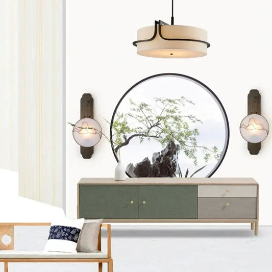 Modern Fabric Art Ceiling Chandelier Black Dining Room Bedroom Hallway Pendant Lights Decor Indoor Lighting