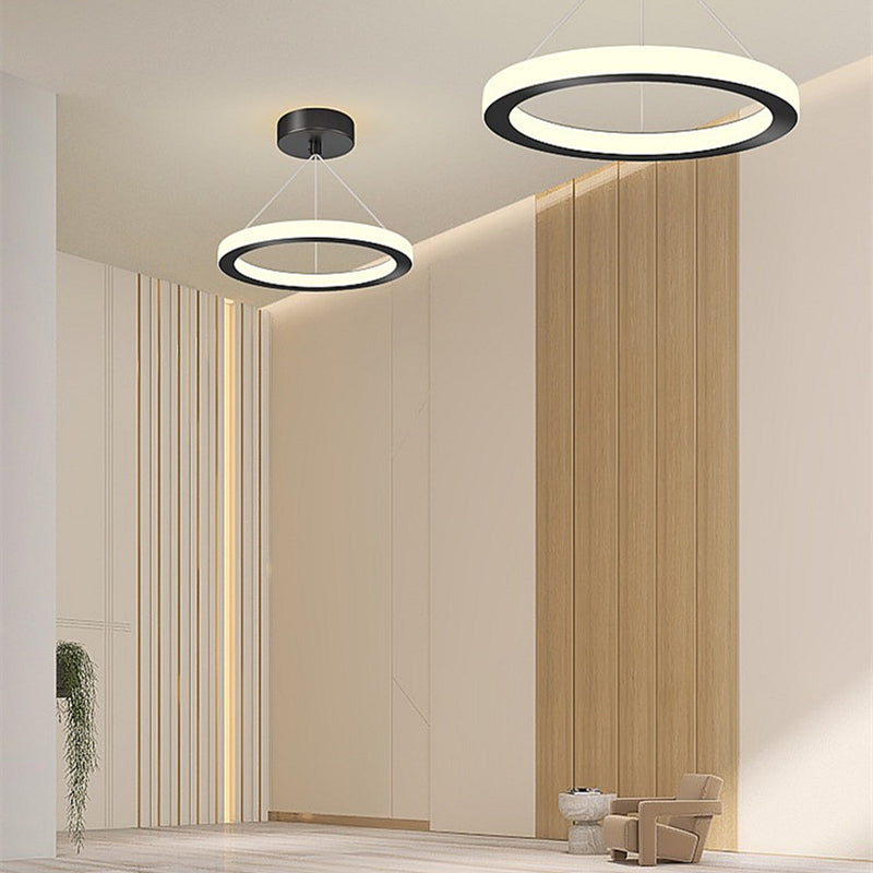 Nordic Creative Indoor Chandelier Retractable Modern Metal LED Pendant Light Hanging Lamp