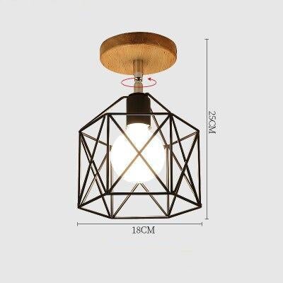 E27 Iron 5W Iron Ceiling Lamp Shade Pendant Light Covers and Shades Triangle Metal Ceiling Lampshades(Not includ bulb)
