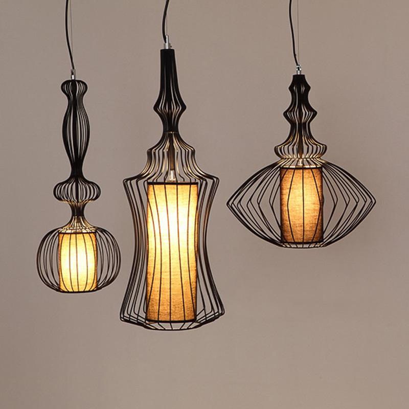 Creative Cafe Retro Birdcage Lamp Chandelier