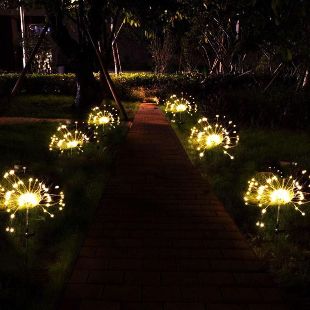Garden Solar Lights Firework Christmas Landscape Path Lawn Lamp Outdoor Waterproof Garden Decoration Light Patio Yard Led Lamps