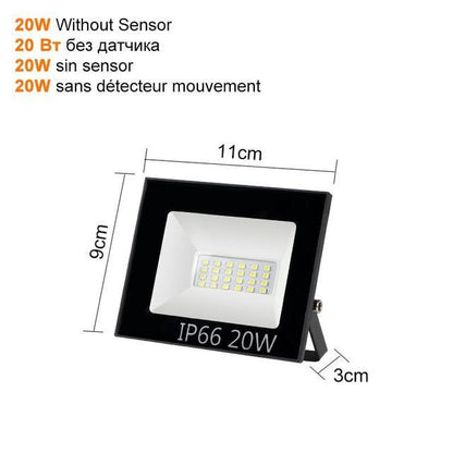 PIR Motion Sensor LED Flood Light 10W 30W 50W Outdoor Floodlight Waterproof Led Spotlight for Garden Wall Street Light