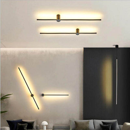 Modern LED Cylindrical Pendant Lights Background Strip Hanglamp Long Bar Luminarias Long-Line Bedroom Industrial Lamp