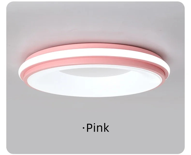 Macaron LED Ceiling Light Modern Simple Circular Remote Dimming Light Interior Decor Light