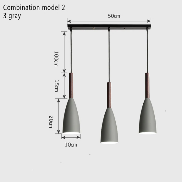 Nordic Minimalism Droplight E27 Aluminum Wood Pendant Lights, Home Restaurant Decor Lighting Lamp And Bar Showcase Spot Light