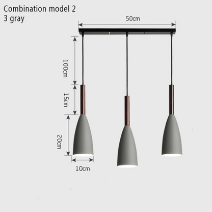 Nordic Minimalism Droplight E27 Aluminum Wood Pendant Lights, Home Restaurant Decor Lighting Lamp And Bar Showcase Spot Light
