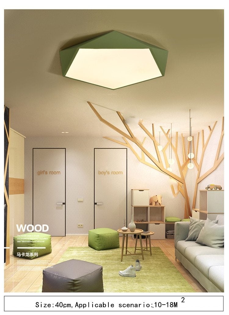 Modern Ceiling Lamps LED Alien Metal Ironware Acrylic Colorful Iron Light Children Bedroom Indoor Lightings Light Fixture