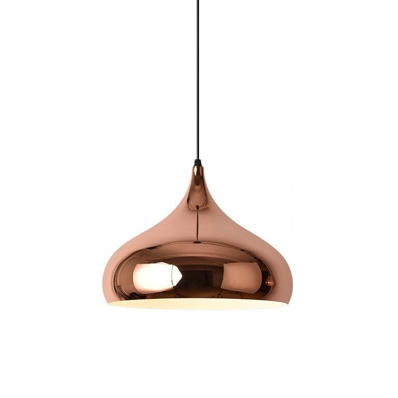 Nordic Modern Simple Gold Round Single-headed Restaurant Chandelier