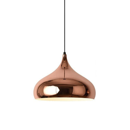 Nordic Modern Simple Gold Round Single-headed Restaurant Chandelier