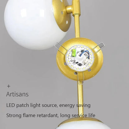 Nordic Multi Head Glass Ceiling Light For Cloakroom Balcony Corridor Aisle Light Entryway Light