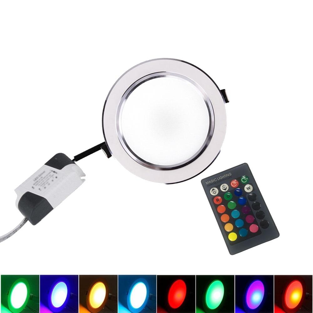 Ultra Bright Round RGB LED Downlight 3W 5W 7W 9W 10W 12W 15W Aluminum LED Down Light warm/cold Recessed Spot Light