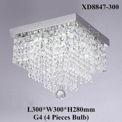 Modern Square Crystal Pendant Lamp LED Lamps Restaurant Corridor  LED Pendant Lights Led Lustre Light