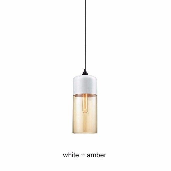 Glass Lamp Modern Pendant Lights Kitchen Fixtures For Dining Room Restaurant Bar Black White Indoor Home Hanging Lighting Lustre