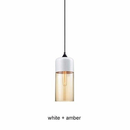 Glass Lamp Modern Pendant Lights Kitchen Fixtures For Dining Room Restaurant Bar Black White Indoor Home Hanging Lighting Lustre
