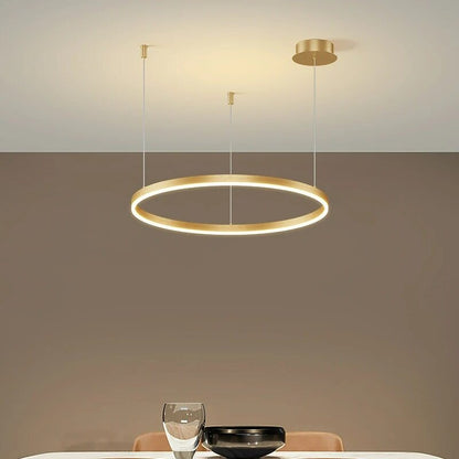 Nordic LED Pendant Lights Art Free combination Rings Cord Pendant Lamp For Living Room Kitchen Cafe Bedroom Hanging Lights