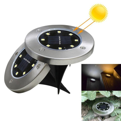LED Solar Lawn Lamp Solar Power Buried Light Under Ground Lamp Outdoor Path Way Garden Decking Light White Warm White