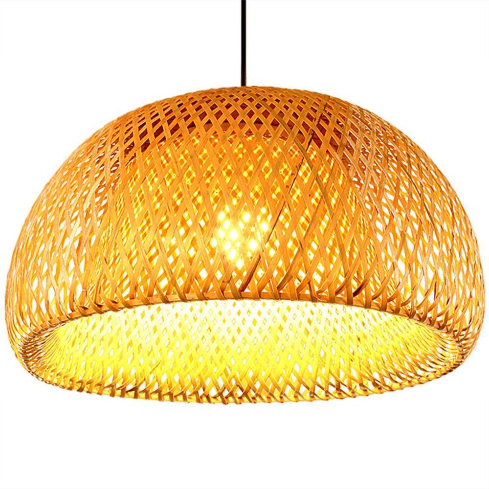 New Chinese Bamboo Weaving Bamboo Nest Nest Antique Pendant Light E27 Lamps Lanterns Living Room Hotel Restaurant Aisle Lamp
