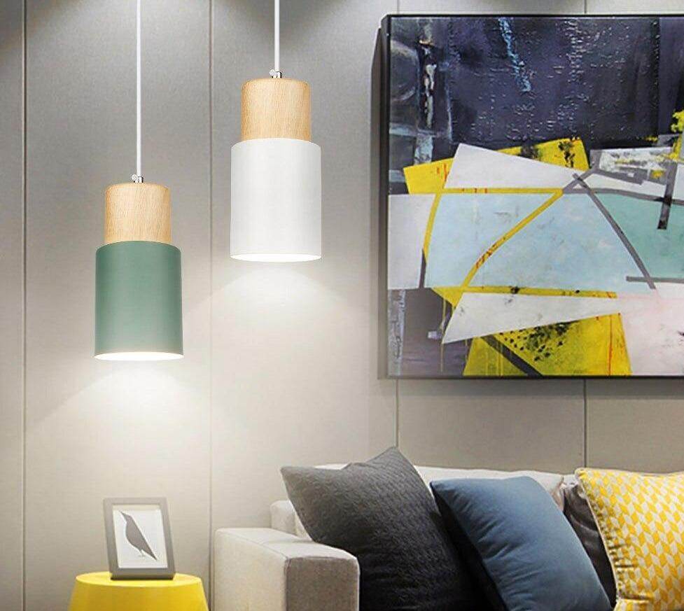 Modern Pendant Lights Nordic Wood Light Loft Pendant Lamps E27 for Dinning Room Home Decoration Restaurant Lamp Hotel