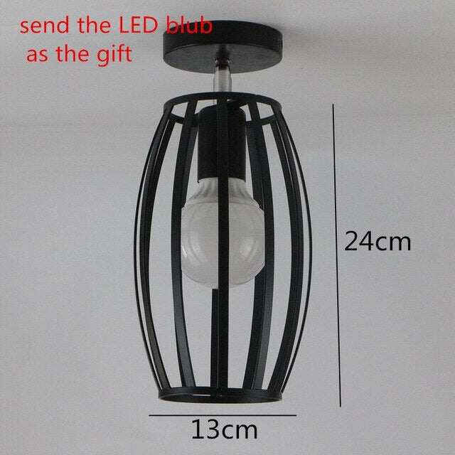 Retro Indoor Lighting Vintage Ceiling Light LED Lights More Kinds Iron Cage Lampshade Warehouse Style Light Fixture