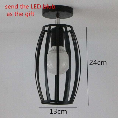 Retro Indoor Lighting Vintage Ceiling Light LED Lights More Kinds Iron Cage Lampshade Warehouse Style Light Fixture